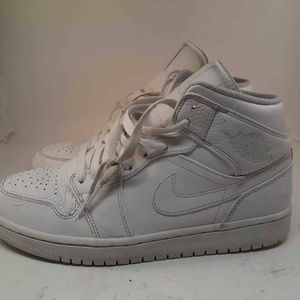Nike Air Jordan 1 Mens Basketball Shoes White Sz 9